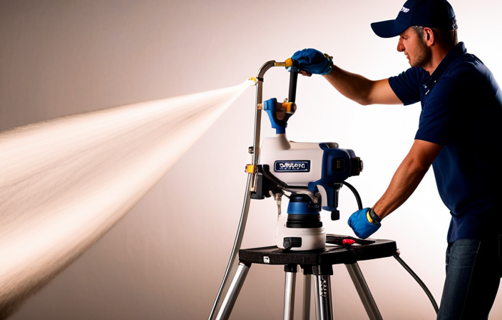 An image showcasing a step-by-step guide on how to use the Graco Magnum Airless Paint Sprayer