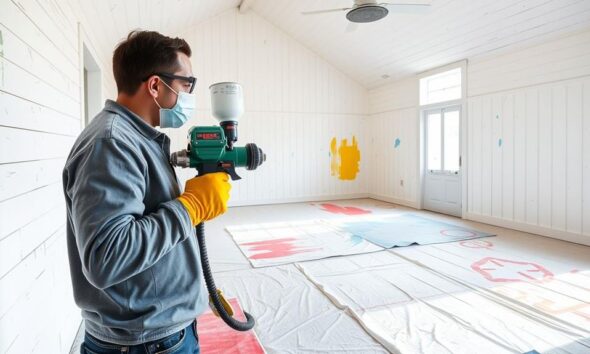 airless sprayer shiplap technique