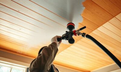 airless sprayer techniques ceiling painting