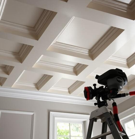 coffered ceiling painting tips