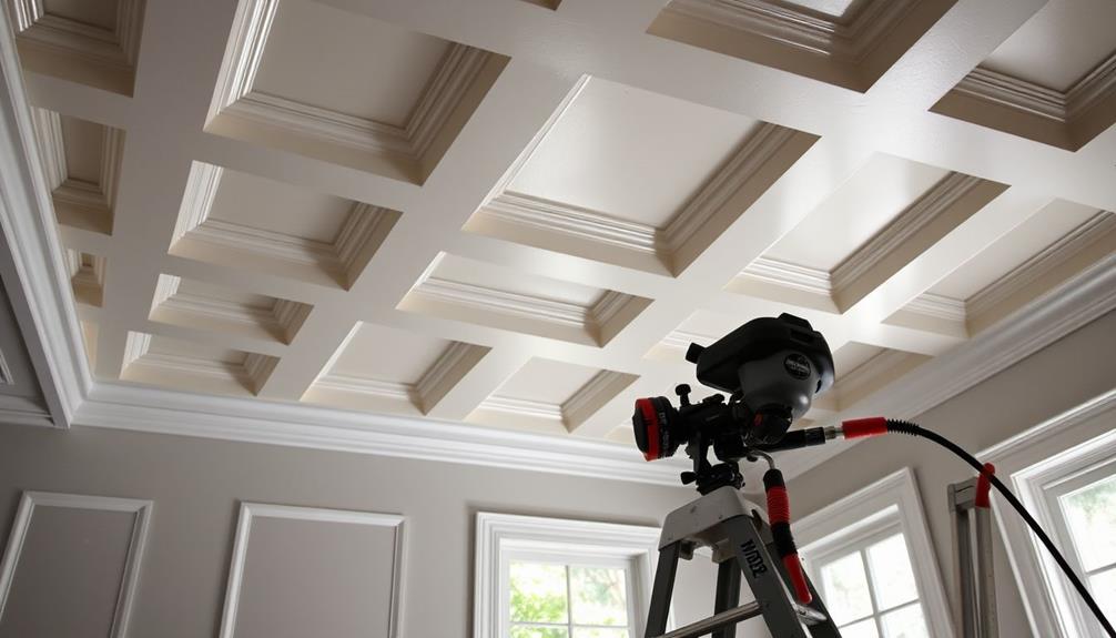 coffered ceiling painting tips