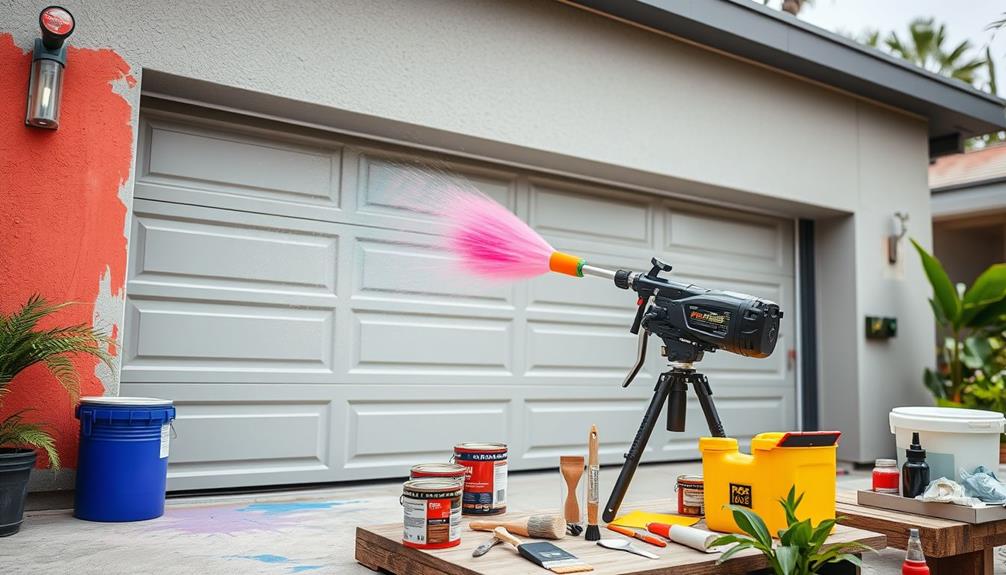 effortless garage door painting