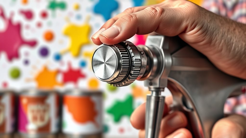 adjust pressure for paint viscosity