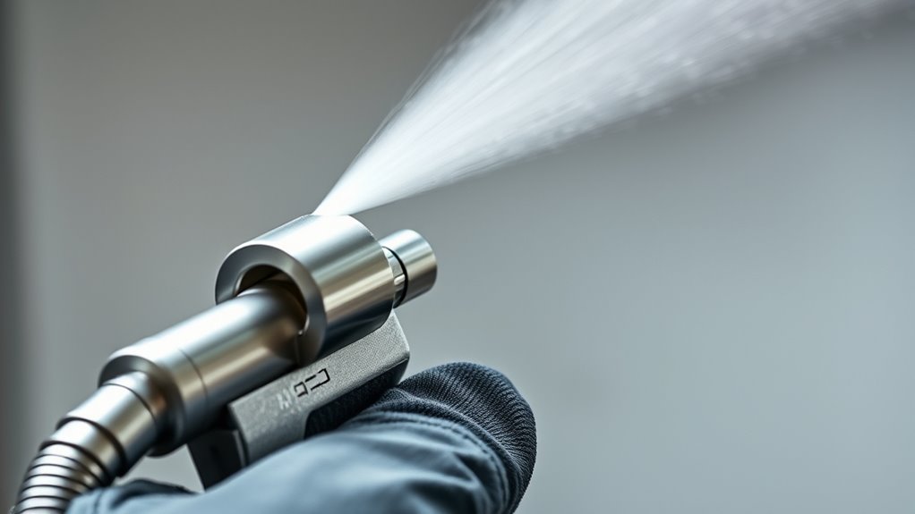 adjust spray pattern fluid flow
