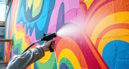 airless spray mural art