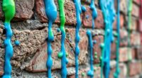 brick and mortar spraying