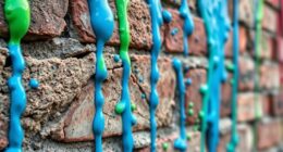 brick and mortar spraying