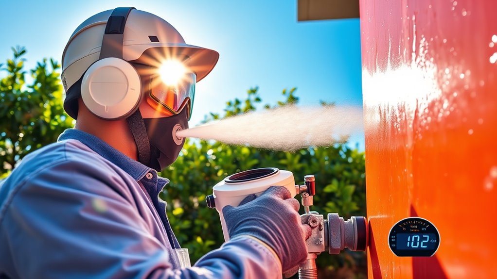 calibrate select adjust spray