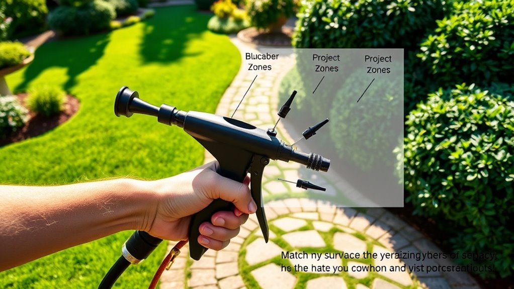 choose sprayer based on surface
