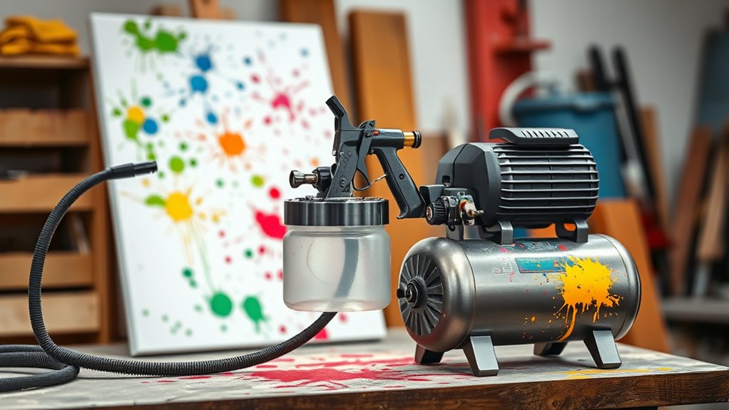 compressed air atomizes thick paint