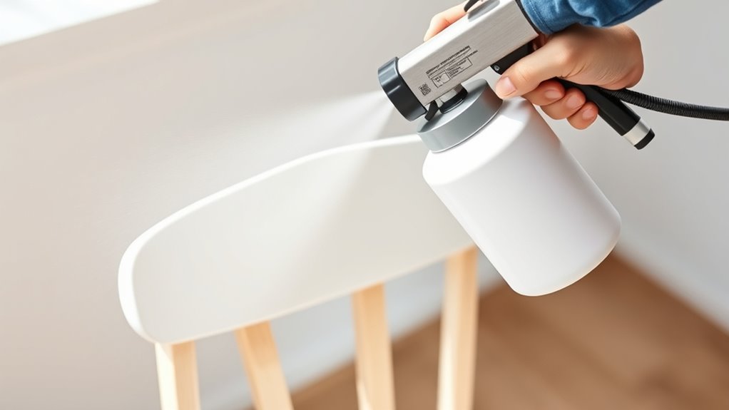 consistent careful spraying technique