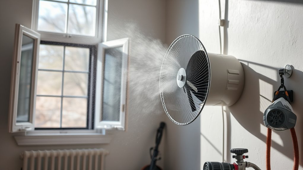 effective ventilation during spraying