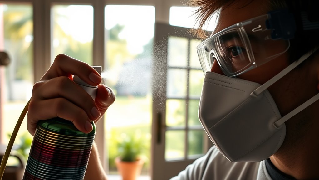 indoor outdoor spraying safety