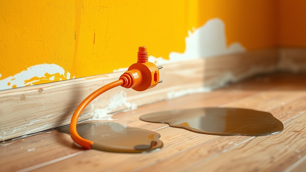 keep cords elevated and dry