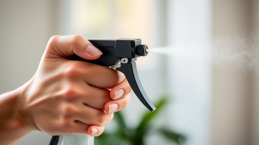 maintain consistent spraying technique