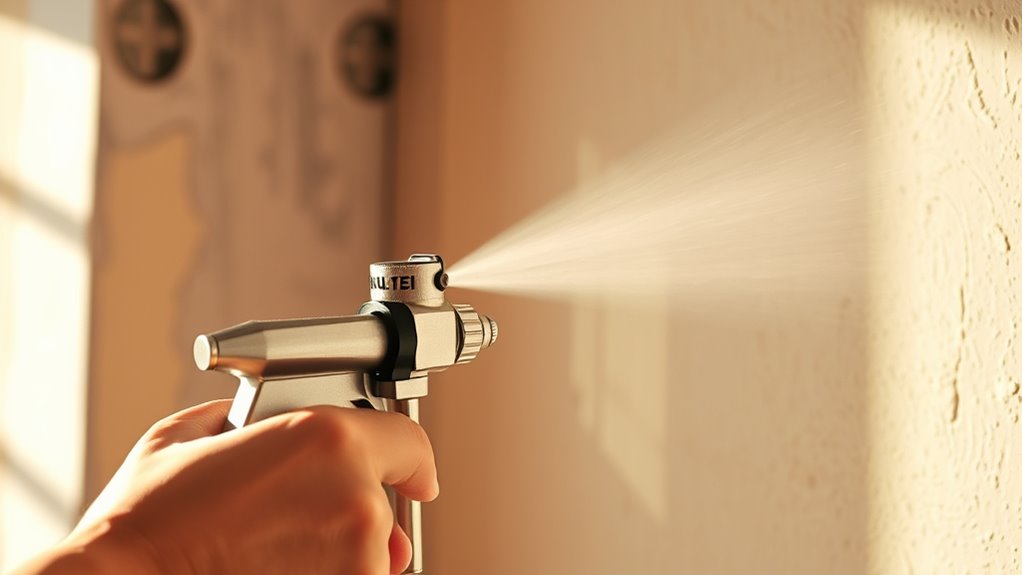 maintain proper spray distance