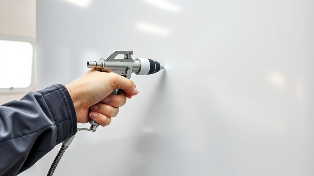 maintain proper spray technique