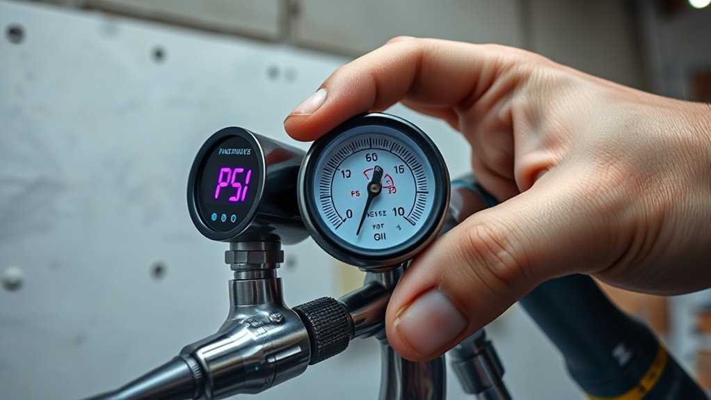 measuring and adjusting spray pressure