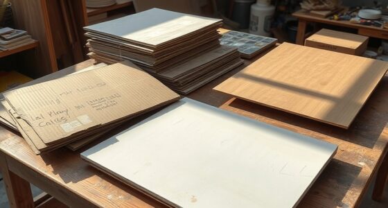 practice with cardboard panels