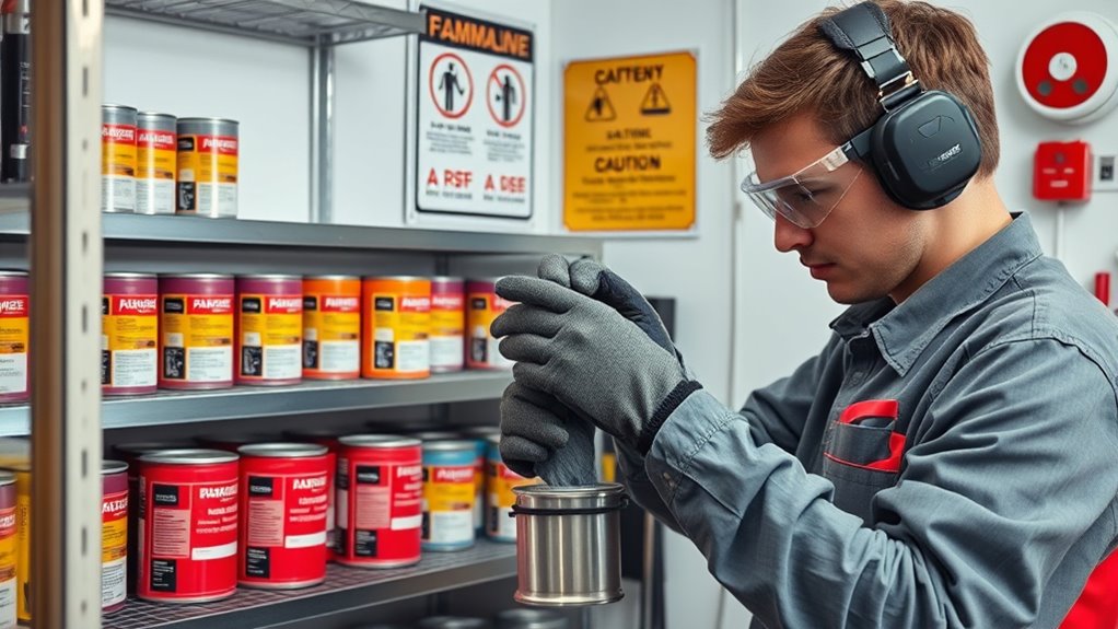 proper flammable paint storage