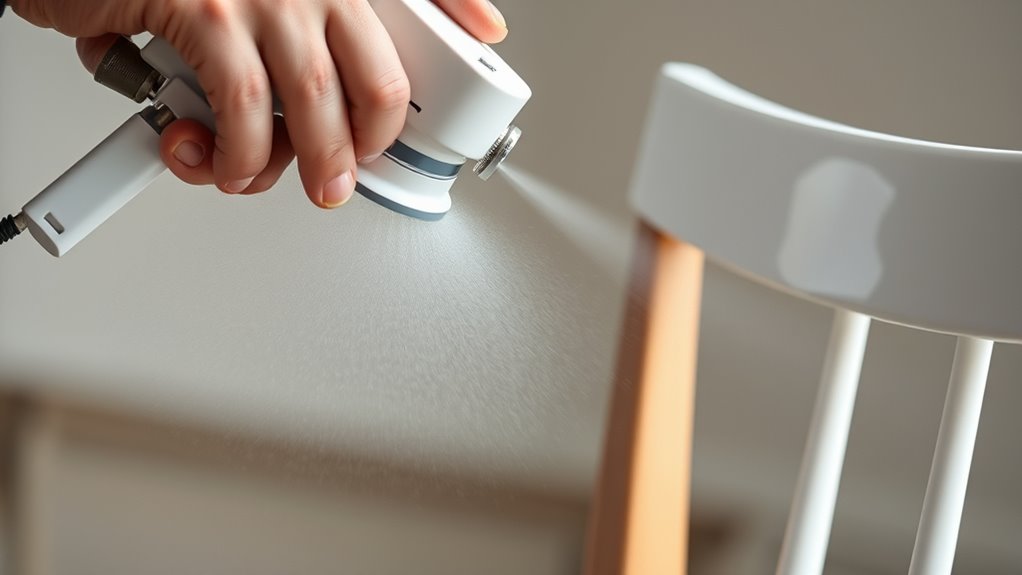 proper spraying technique and settings