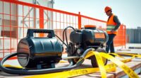 secure worksite with sprayer