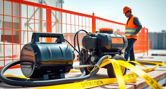 secure worksite with sprayer