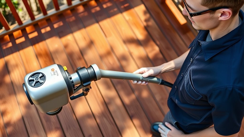 select appropriate stain and settings