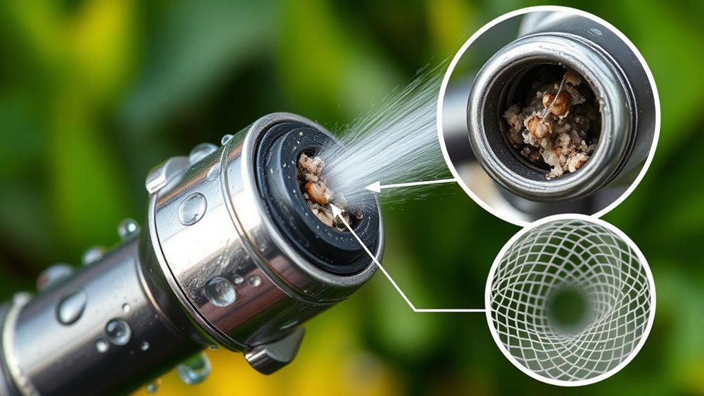 signs of spray clogging