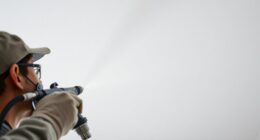 smooth ceiling spray application