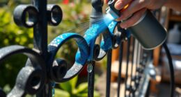 spray paint wrought fences