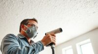 spray popcorn ceilings efficiently