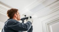 spraying crown molding accurately