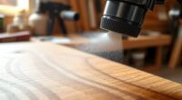 spraying stain or lacquer