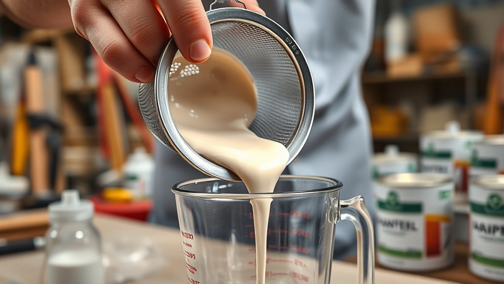 thin paint with proper mixture