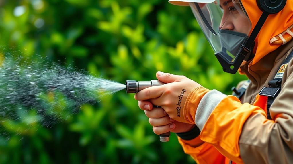 use protective spray techniques