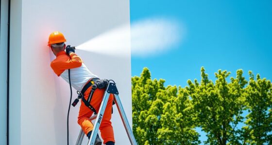 use scaffolding and safety gear