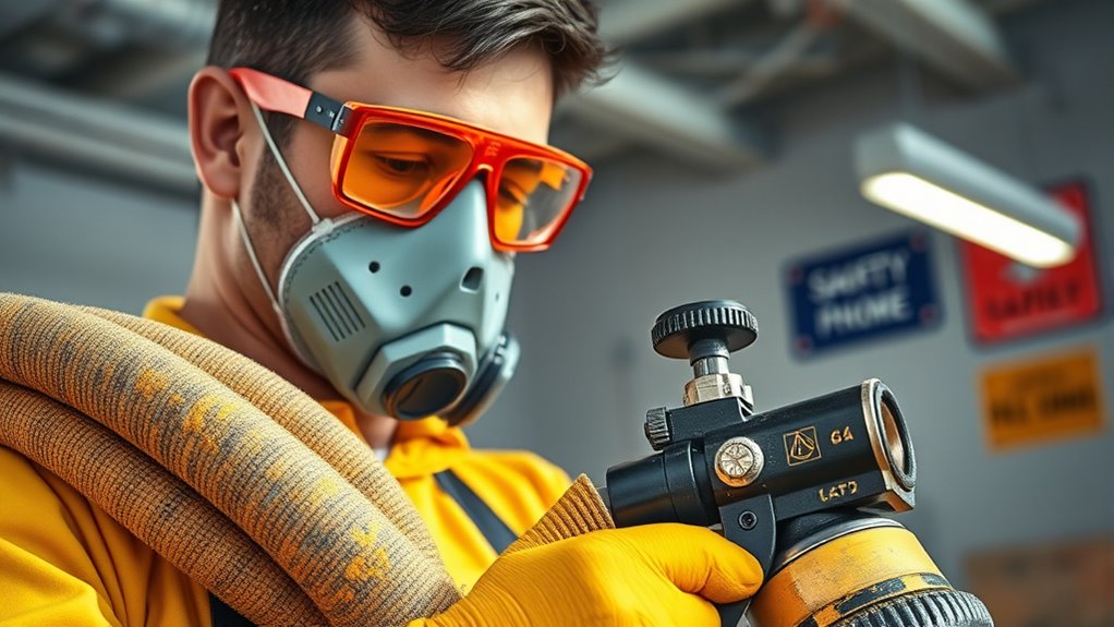 wear protective gear ensure ventilation