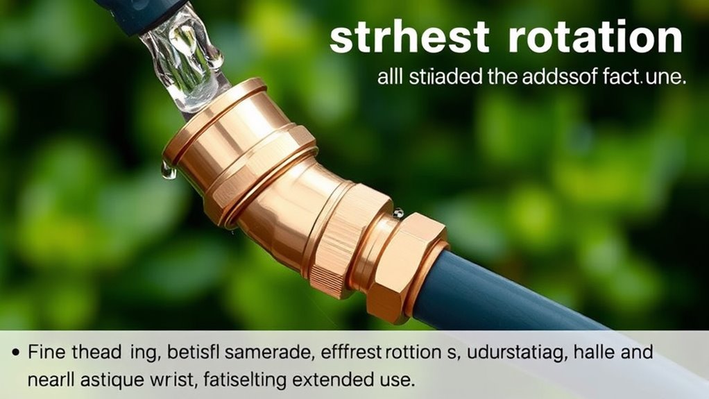 eases hose connection strain