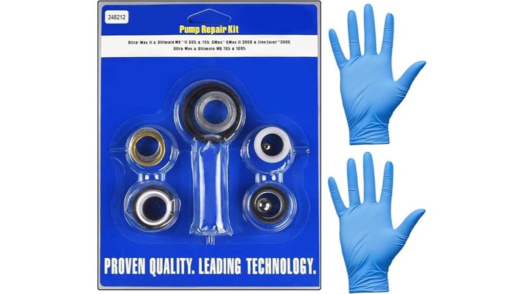 pump repair kit includes gloves