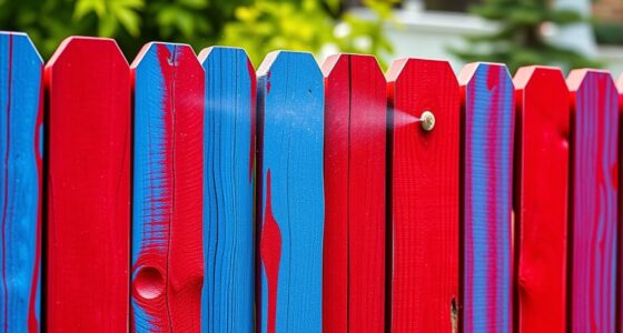 quick dual side fence painting