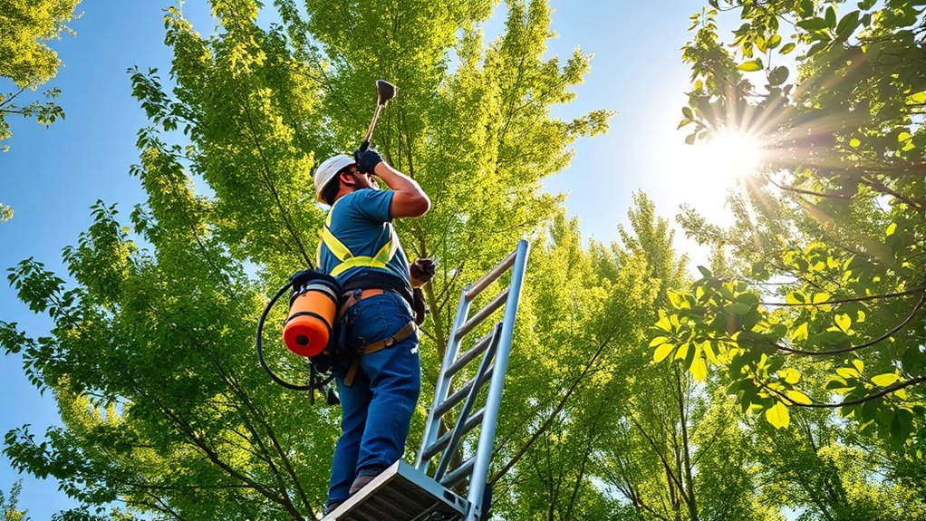 safe ladder spraying practices
