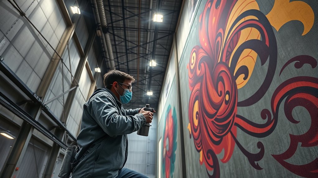 spray safely from floor