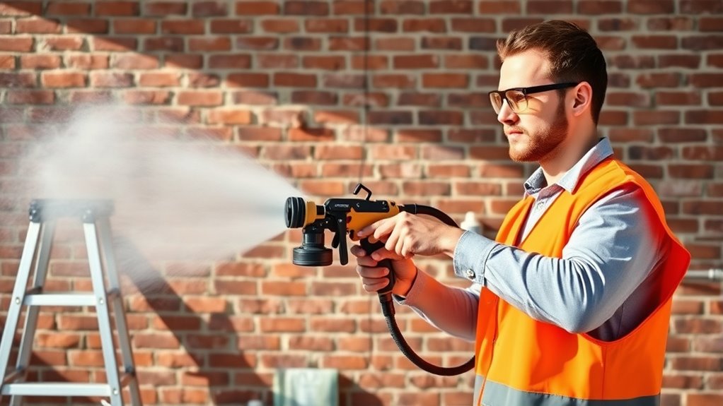 sprayer features for brick
