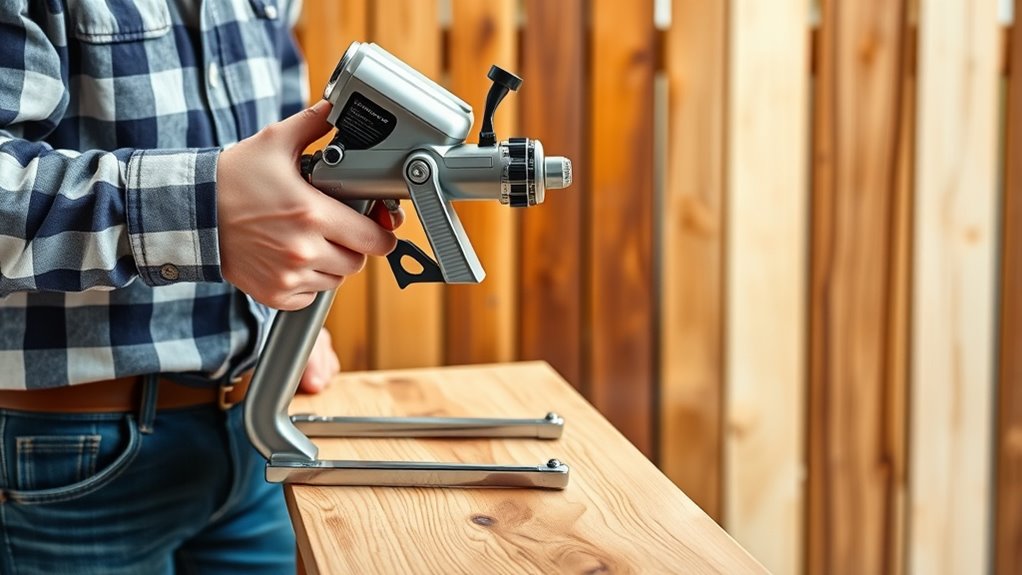sprayer features for staining