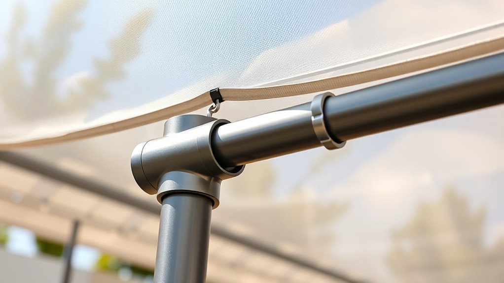 adjustable sheeting hanging poles