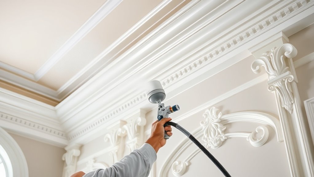 applying decorative crown molding