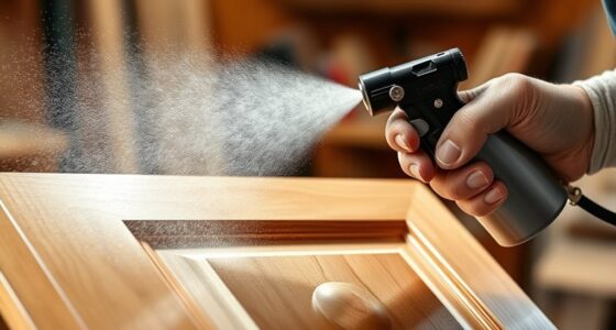 cabinet spraying prep primer finish