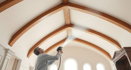 ceiling spray in vaulted