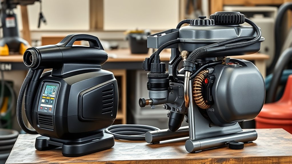 electric vs gas sprayers